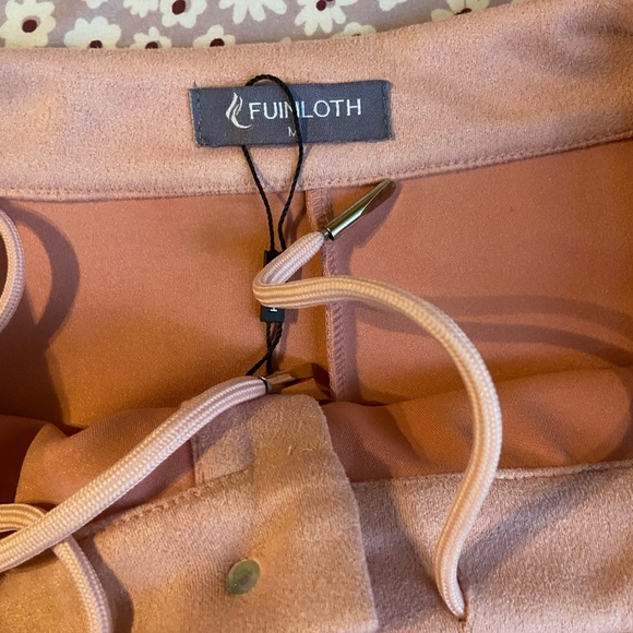 Baby Pink Faux Suede High Waisted Mini Skirt - Picture 6 of 7